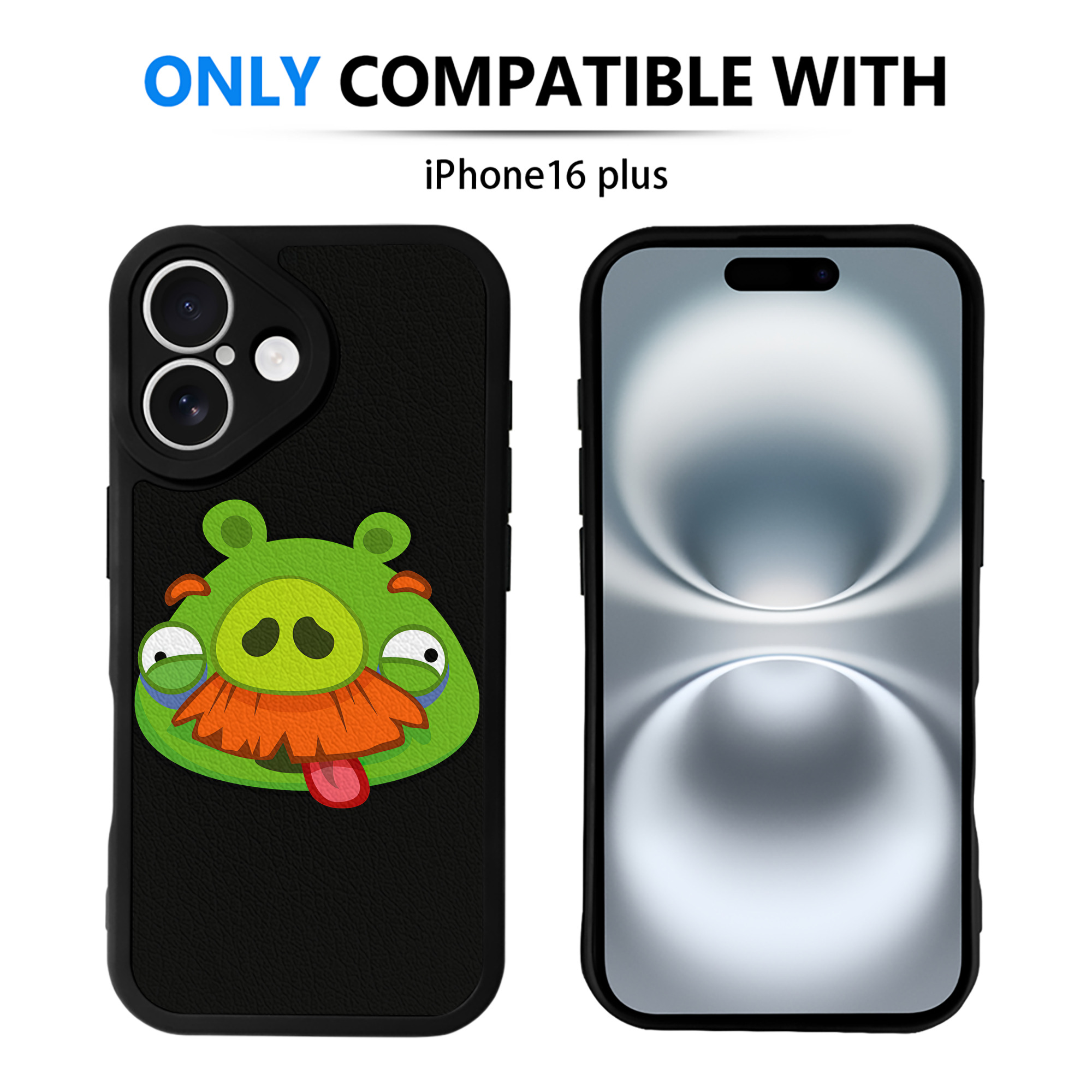 （画像用） Angry Birds アングリーバード 【iPhone 16シリーズ対応】シリコンスマホケース（レザー調） 材質：シリコン